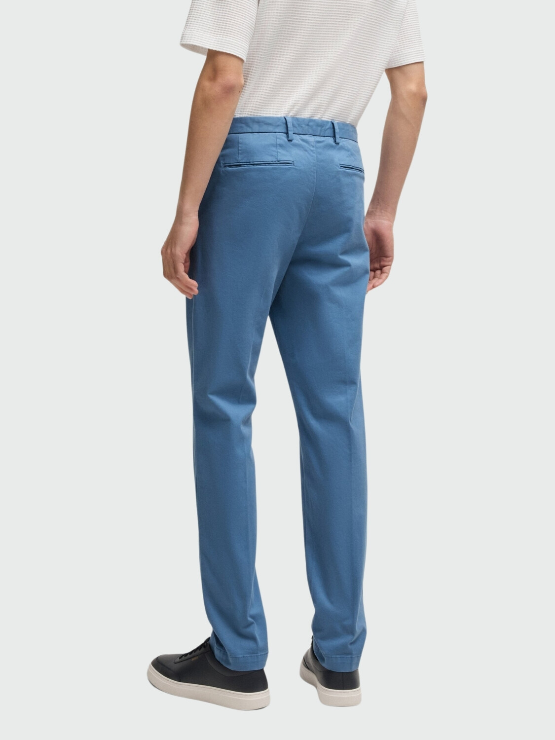 BOSS - Pantalones de algodón elastizado, KANE Celeste