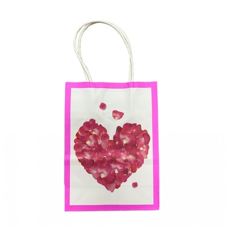 Bolsa con Asa N°1 Pack x12 Corazón Fucsia