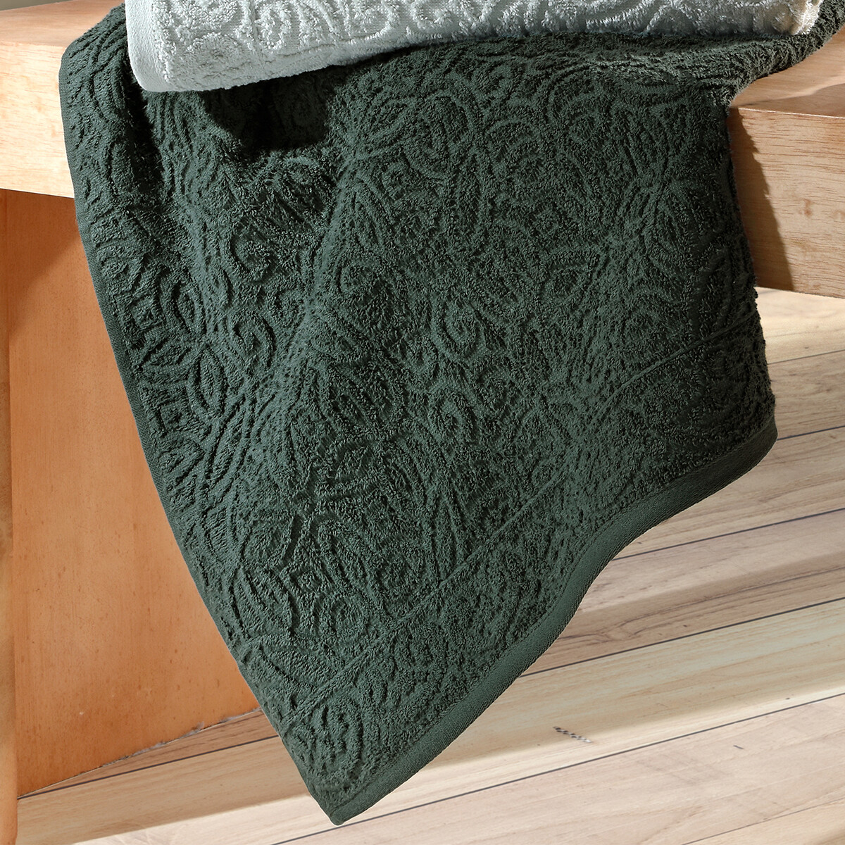 Toalla Mano Dohler Jacquard Provenza 50 x 90 cm 100% Algodón - VERDE OSCURO 