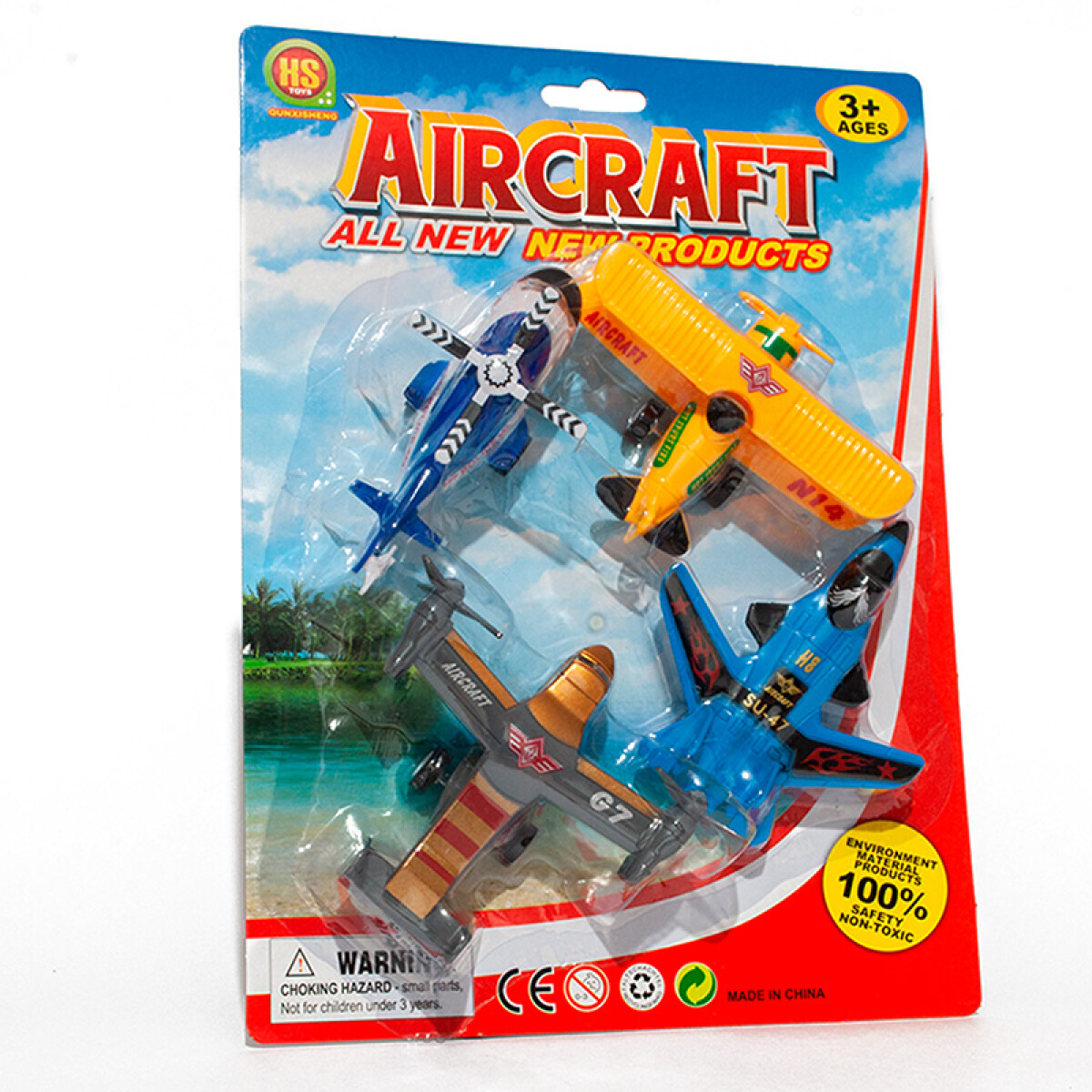3x2 Outlet Aviones En Blister 28*21cm 