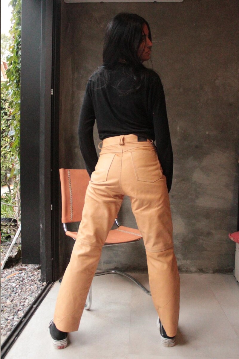 Leather Jeans Crawford - Beige 