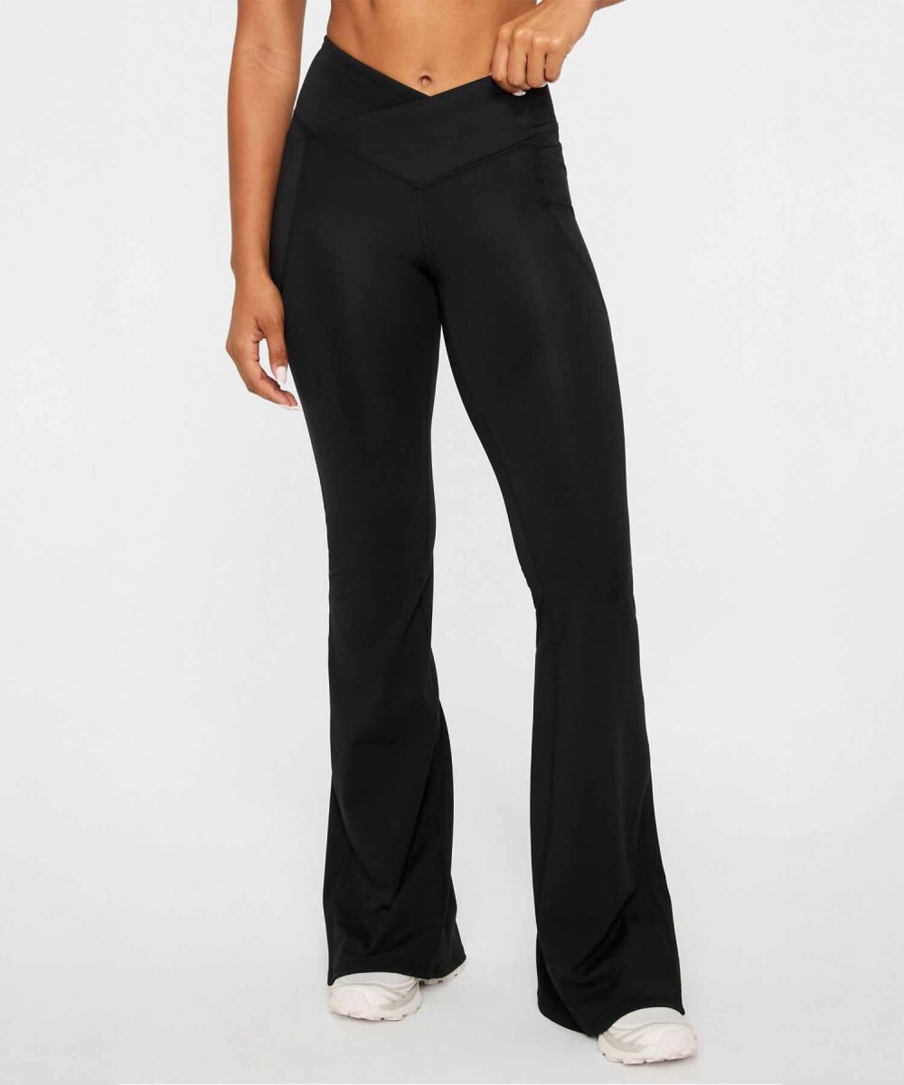 Leggings Flare Oasis PureLuxe High-Waisted Crossover Mujer - Black 