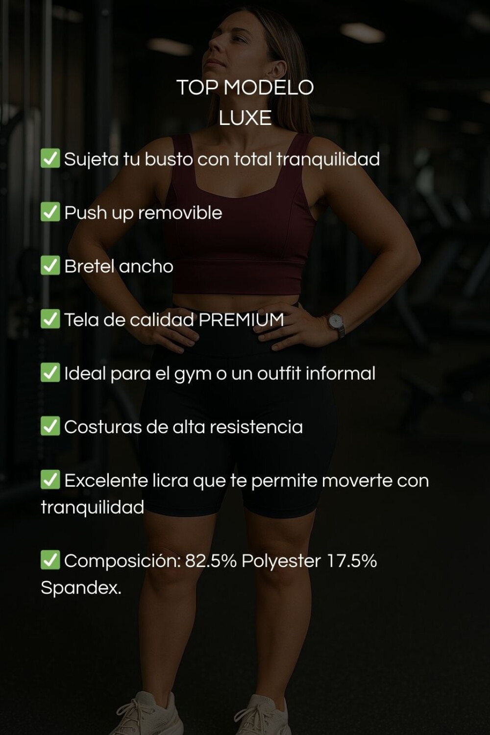 Top Luxe Bordó
