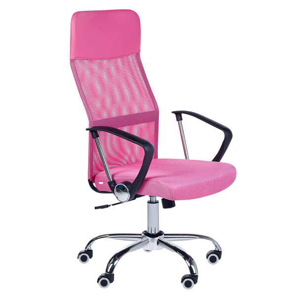 Silla De Escritorio Oficina Sillon Ejecutiva Ergonomica Tapizado Tela Mesh Con Cuero Sintetico Imback Color Rosa Silla De Escritorio Oficina Sillon Ejecutiva Ergonomica Tapizado Tela Mesh Con Cuero Sintetico Imback Color Rosa
