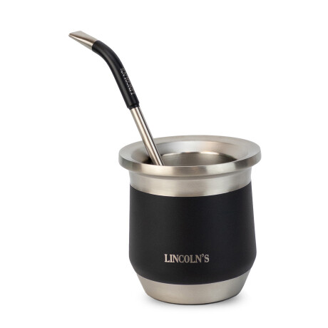 Kit Mate Y Bombilla Amaranto Negro Kit Mate Y Bombilla Amaranto Negro