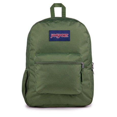 MOCHILA JANSPORT CROSS TOWN - BLACK VERDE