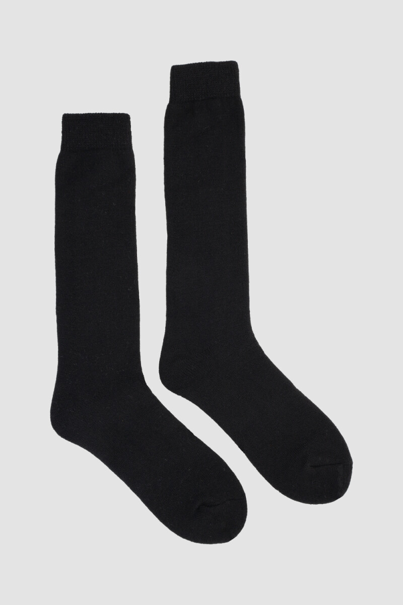 Medias 3/4 abrigo de acrilico lisa - Negro 