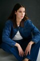 CHAQUETA JEAN CUELLO CHOCOLATE