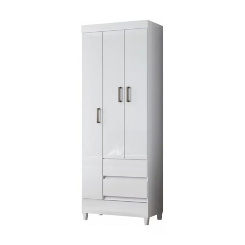 Ropero 3 puertas 2 cajones - Fit Blanco