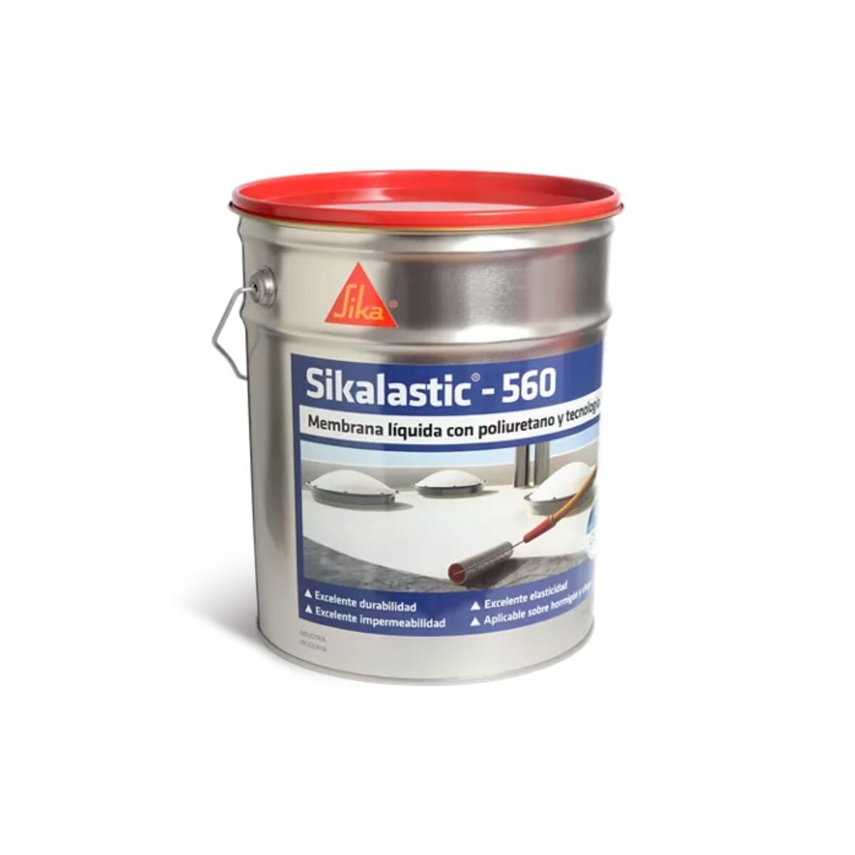 Membrana Liquida Con Poliuretano Sikalastic 560 Blanco X20kg 