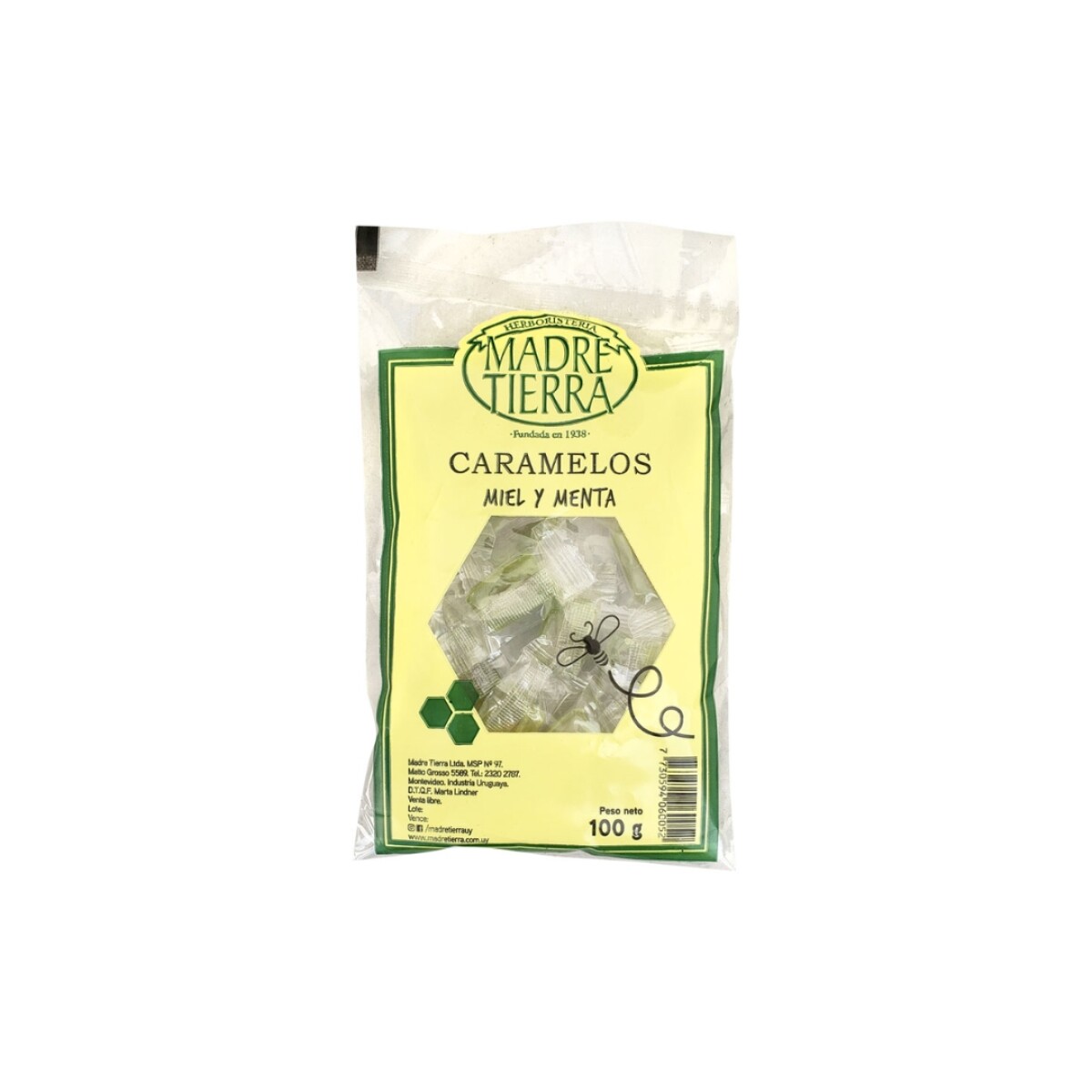 Caramelos miel y menta Madre Tierra 100g 