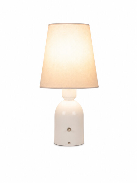 ILUMINARIA DE MESA CON PANTALLA CRUDO