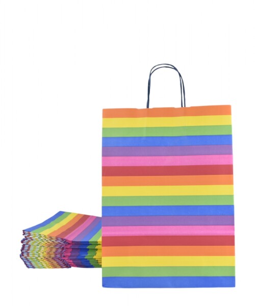 Pack x 20 - bolsas fantasia 30x12x41 ARCO IRIS ARCO IRIS