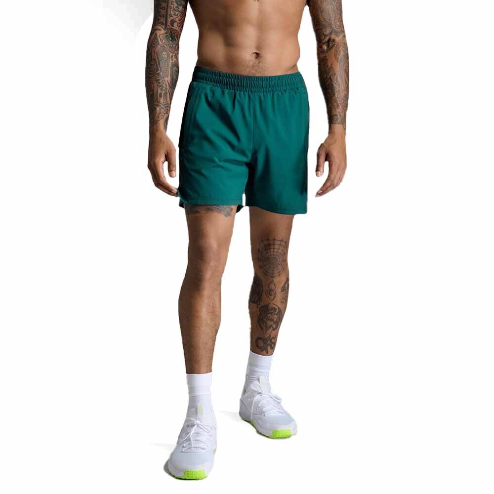 Motion 5.5 Inch Shorts - Hombre Dark Moss/white