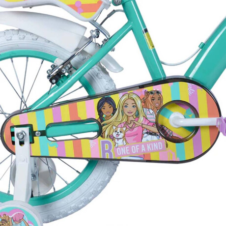 Bicicleta Mattel Barbie Rodado 16 Verde Agua