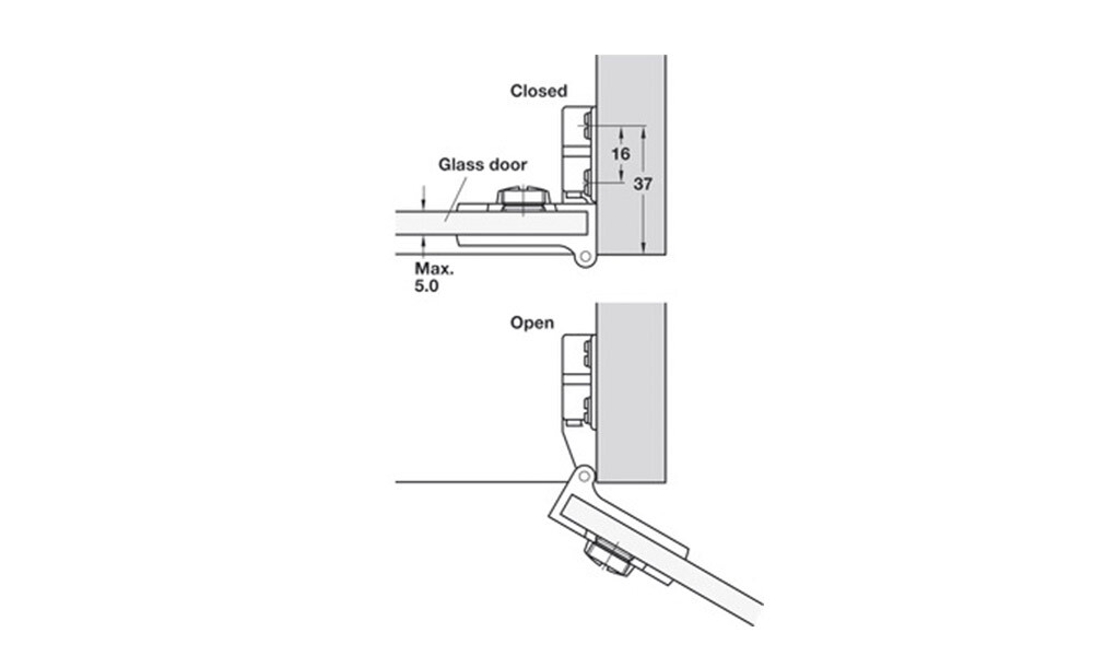 Bisagra para puerta de vidrio 361.93.240 par Bisagra Para Puerta De Vidrio 361.93.240 Par