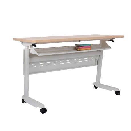 Escritorio Plegable con Ruedas Flex I Blanco 001