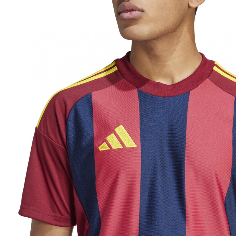 CAMISETA adidas STRIPED 24 team navy blue 2/team coll burgundy 2/team yellow