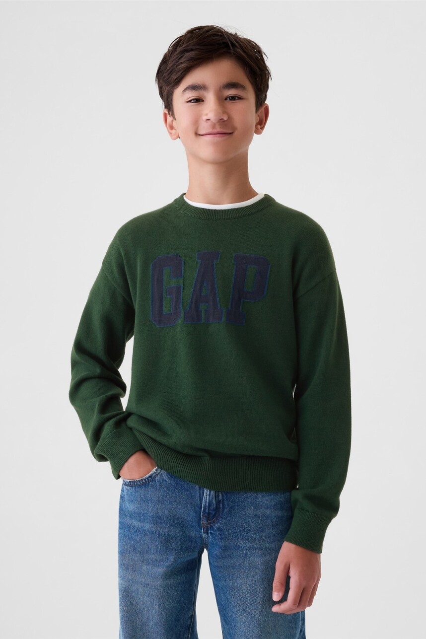 Buzo Deportivo Logo Gap Niño Essex Green 702