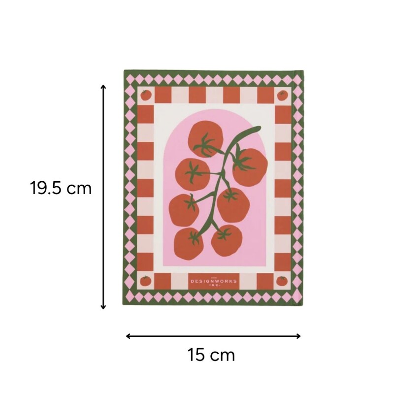 CUA.PW Cuaderno Tapa Dura Rayado 15 X 19,5cm Paddywax - Tomato