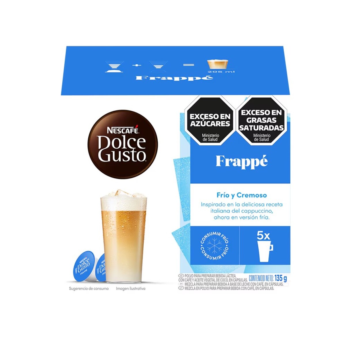 Caja de 10 Cápsulas Nescafé Dolce frappe cremoso y frío 