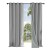 Cortina Blackout 100% Engomada Termica Set 2 Paños Tipo Lino Variante Color Gris Oscuro