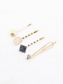 BROCHE PACK x 4 DORADO