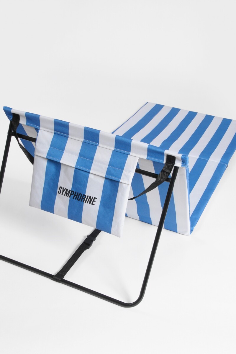 Reposera plegable azul