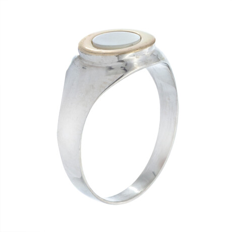 Anillo de plata 925, Nácar y double Anillo de plata 925, Nácar y double