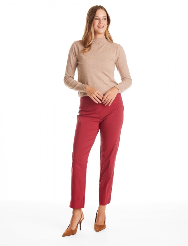 Pantalon Slim ROJO