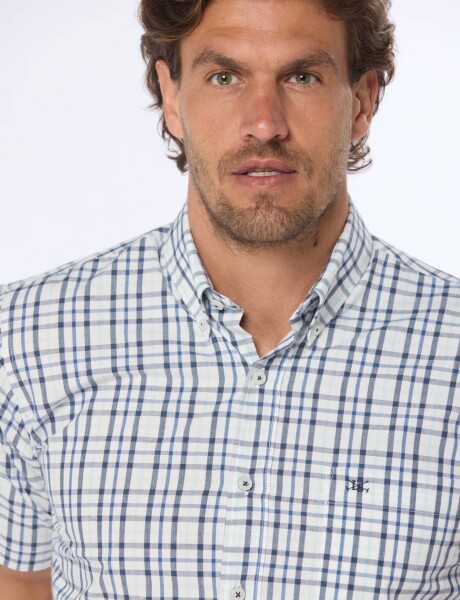CAMISA SPORT A CUADROS Azul
