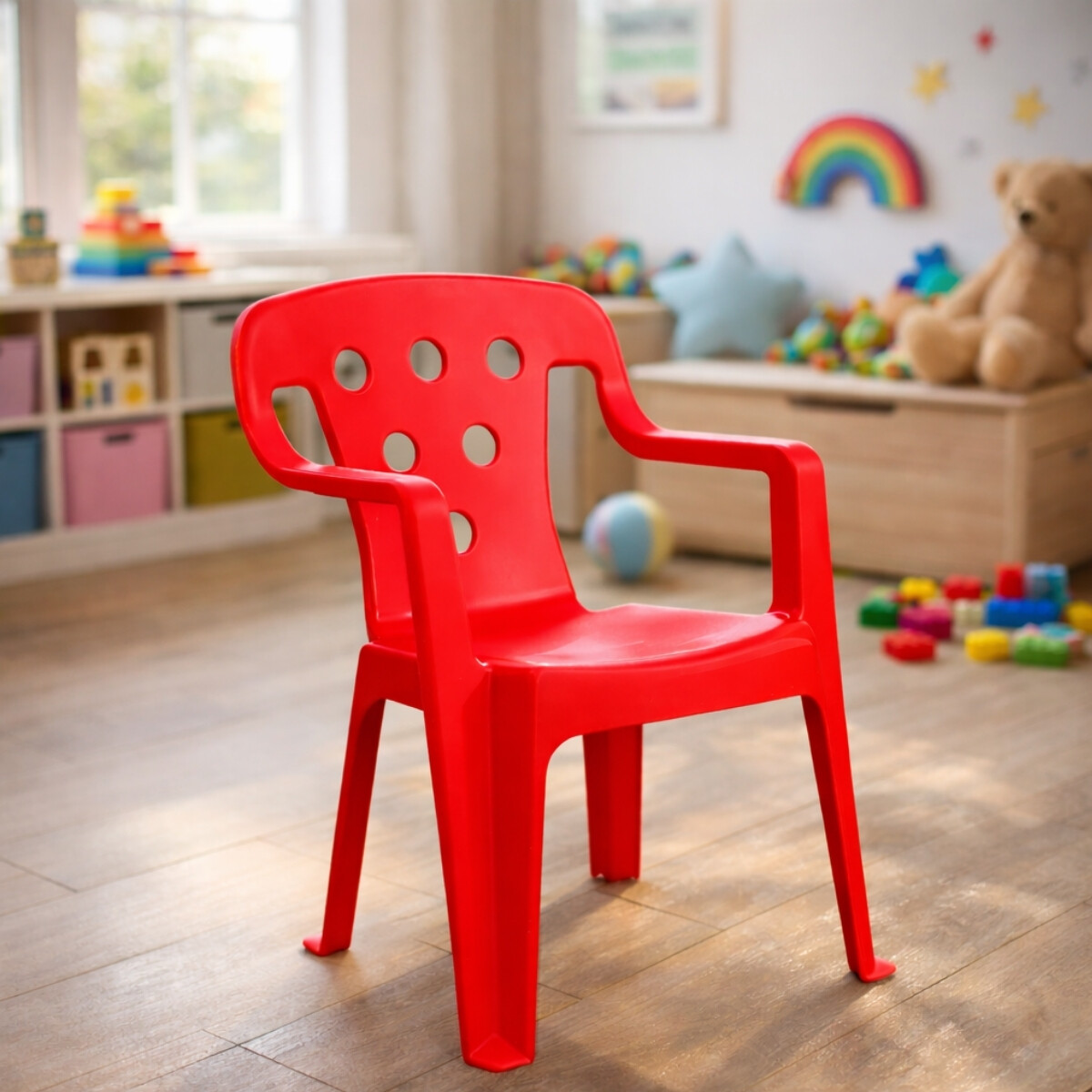 Silla infantil con apoya brazos - ROJO 