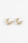 Aros acero con aritos dorado
