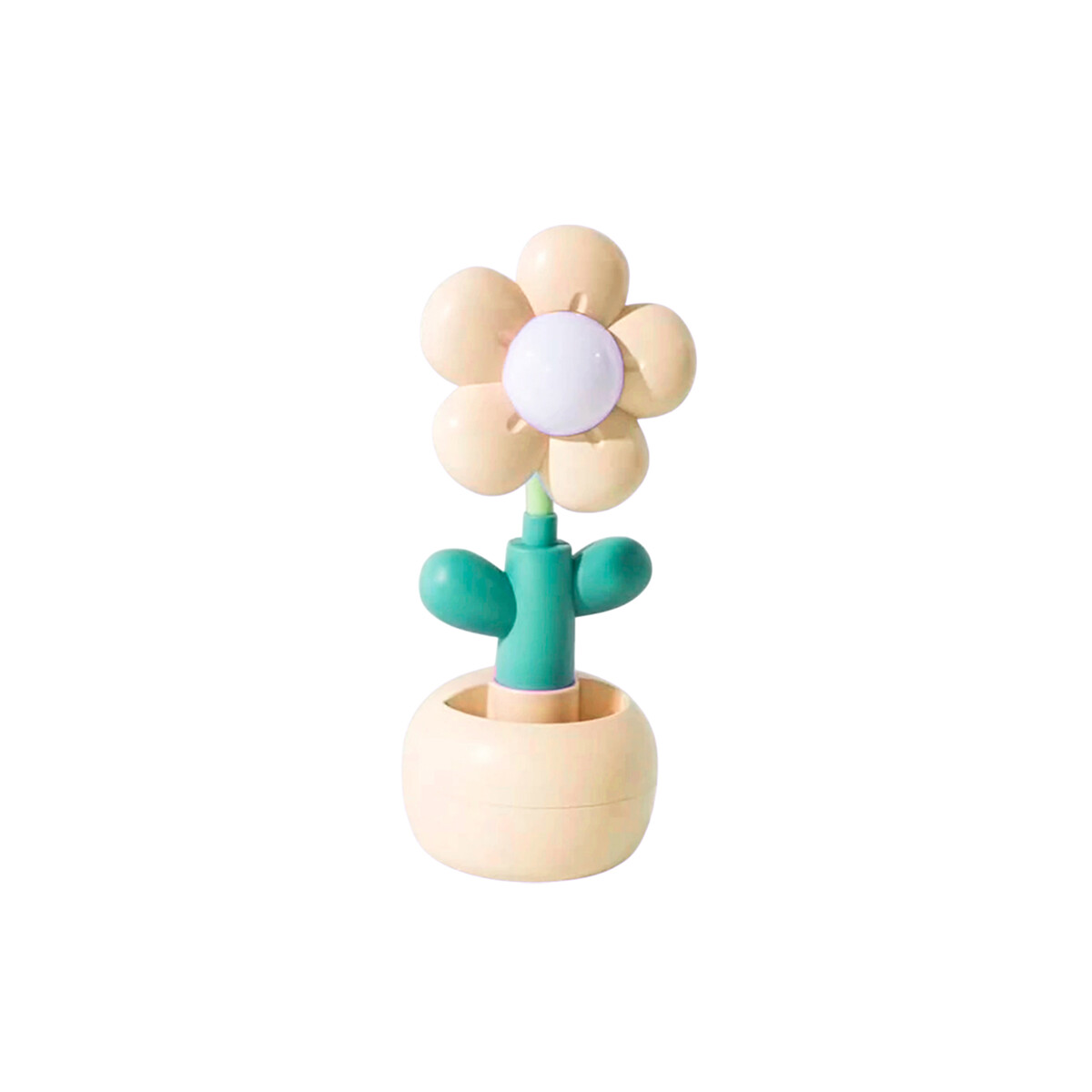 Lámpara de escritorio flor base redonda – diseño infantil - Amarillo 
