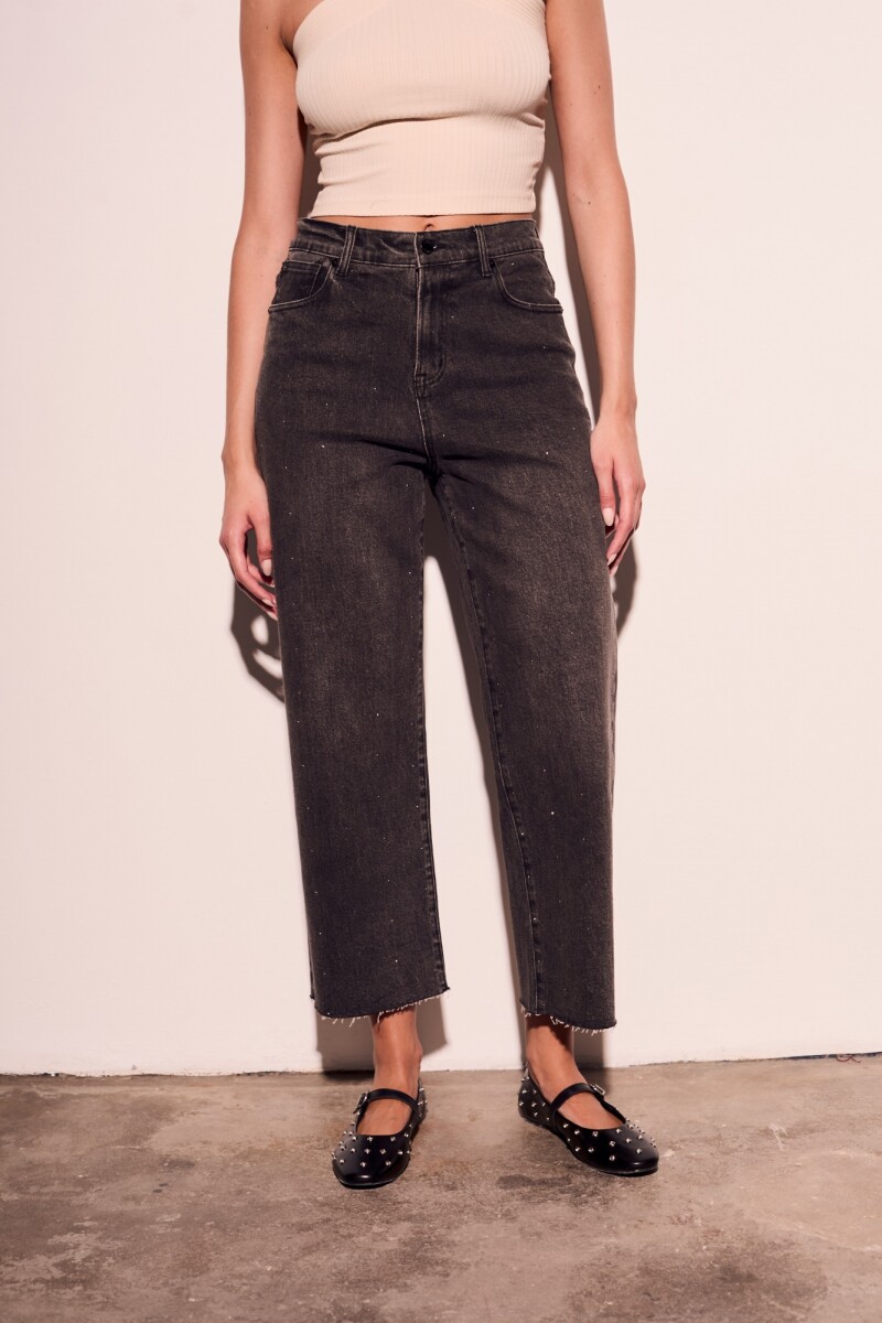 Jean Recto Brillo Negro