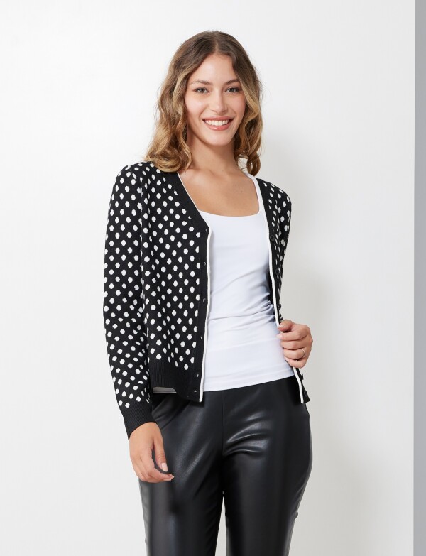 Cardigan Dots NEGRO/BLANCO