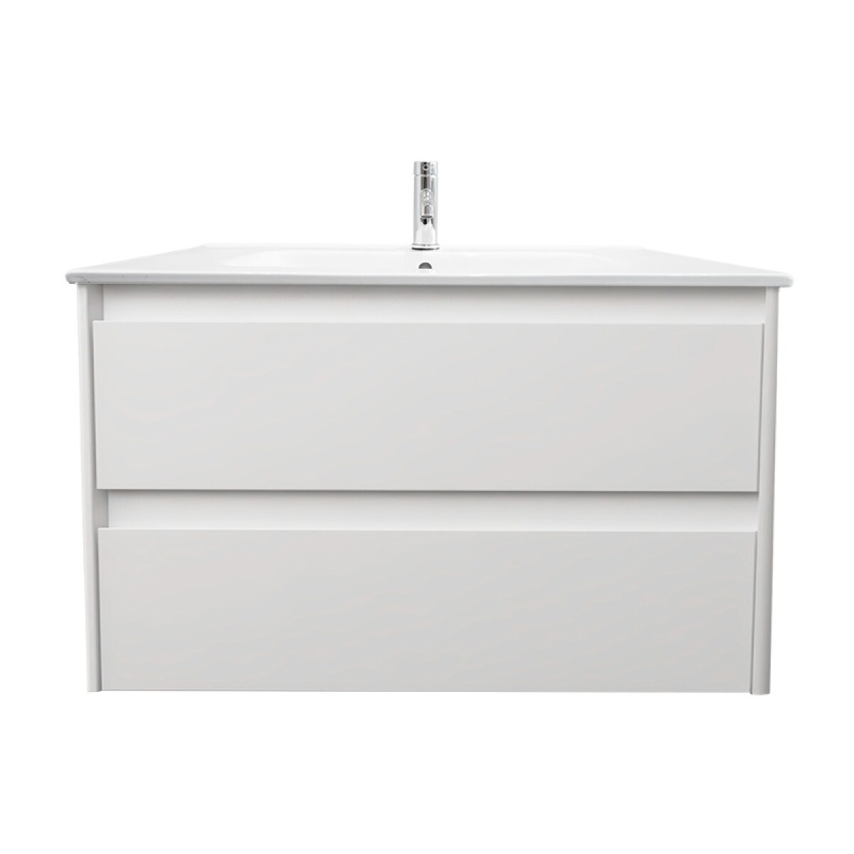 Mueble De Baño Suspendido Modelo Alfa 60 Cm Blanco Con Mesada 