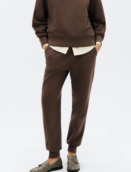 PANTALÓN BABUCHA DE ALGODÓN MARRÓN