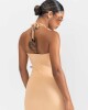 Vestido sin mangas color nude U