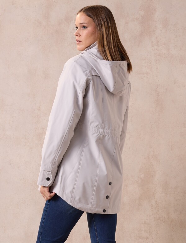 Campera Impermeable GRIS CLARO