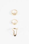 Set 3 anillos irregulares dorado