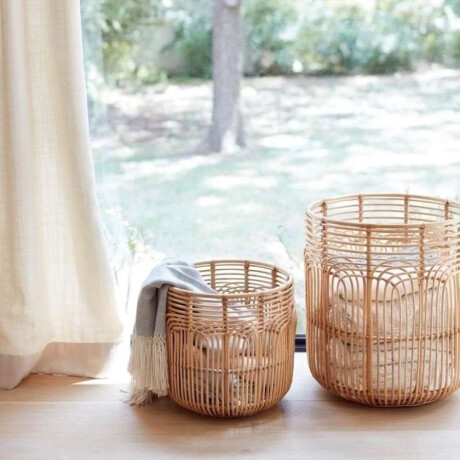 Cesto D35X32Cms Ratan Natural