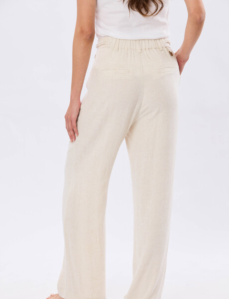 PANTALÓN DE LINO Arena