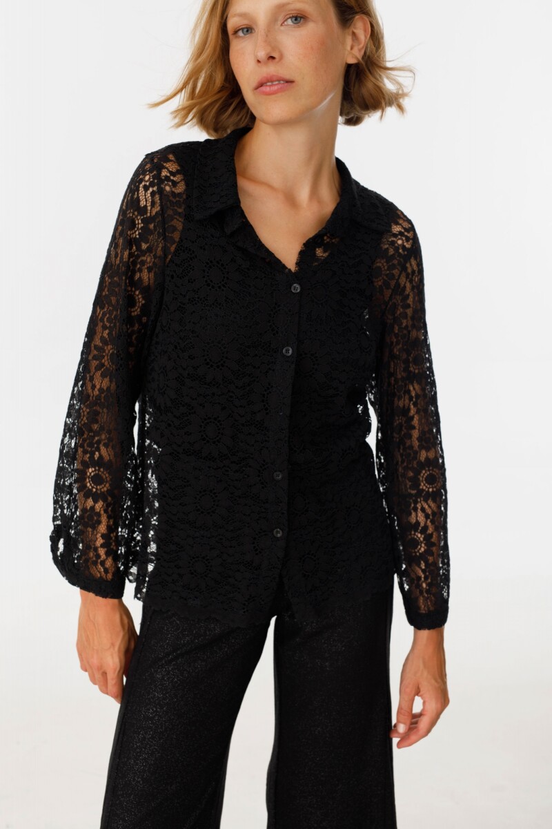 Camisa Dentelle - Negro 