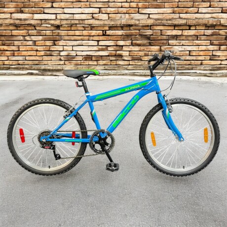 Bicicleta Baccio Alpina Man Montaña rodado 24 con 21 cambios NEGRO/AZUL/VERDE