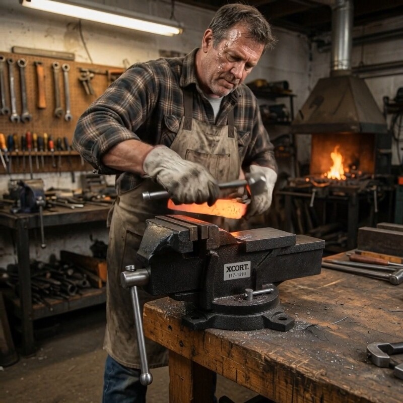 XCORT MORZA DE BANCO INDUSTRIAL GIRATORIA 8 PULGADAS Xcort Morza De Banco Industrial Giratoria 8 Pulgadas