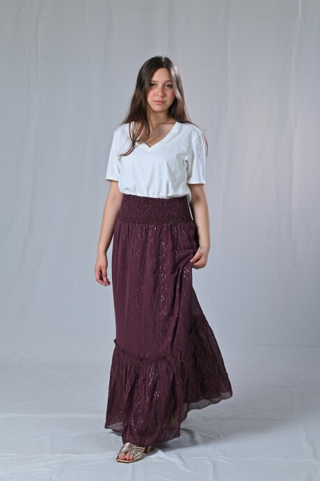 Falda Julieta Bordeaux