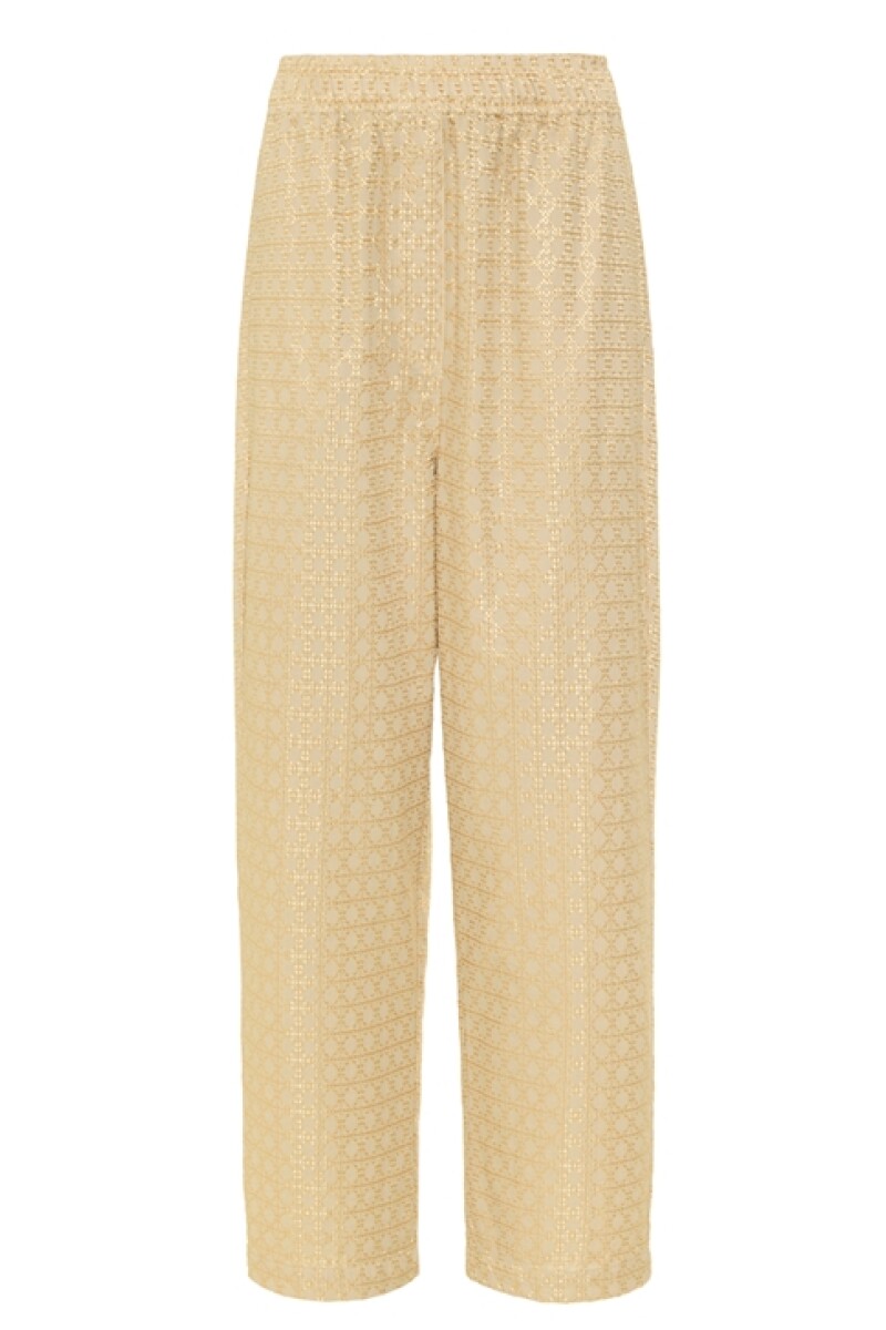 Pantalón Recto Beige