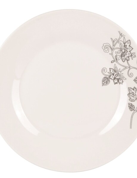 PLATO LLANO PORCELANA 23CM HOJAS GRISES PLATO LLANO PORCELANA 23CM HOJAS GRISES