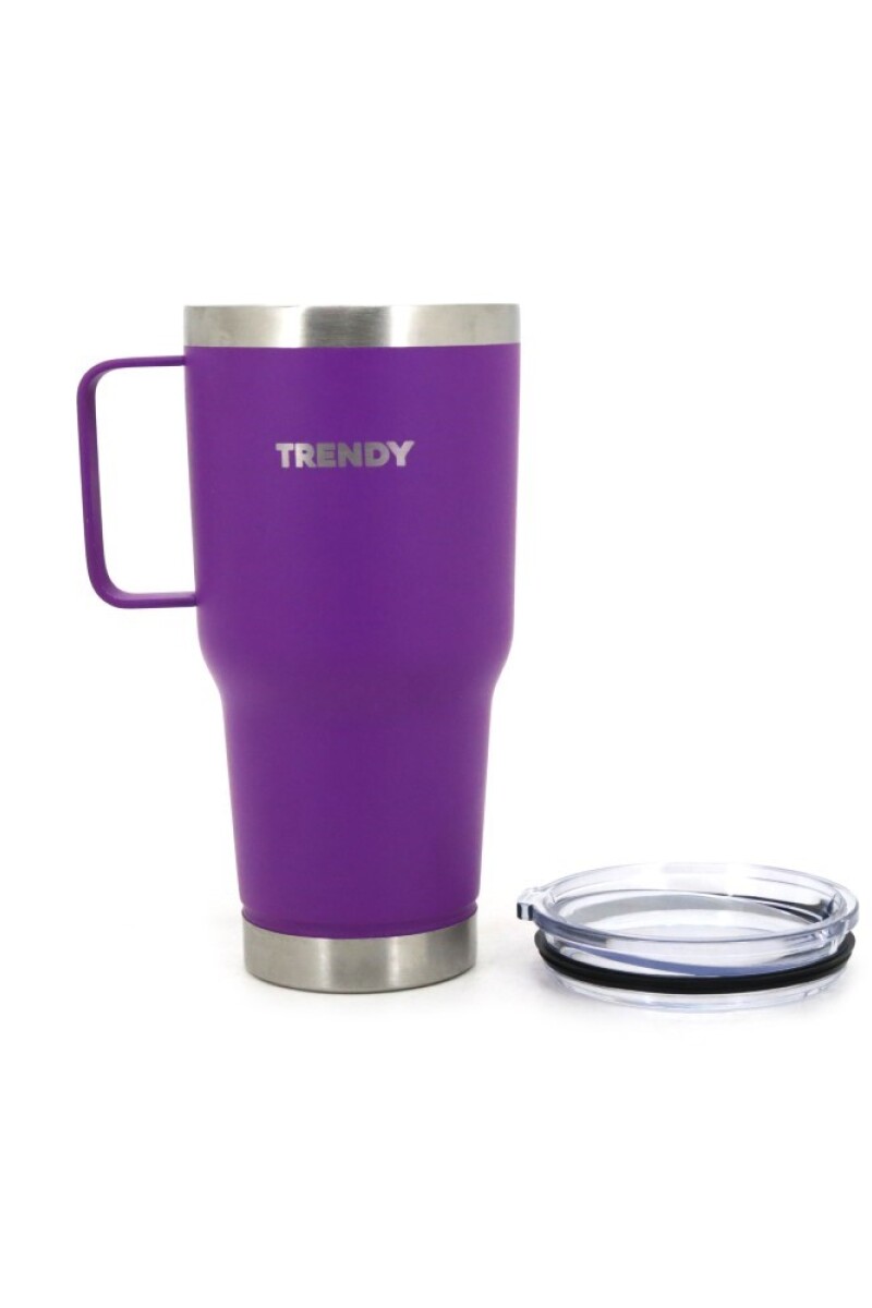 Vaso térmico doble capa de acero 900ML Violeta